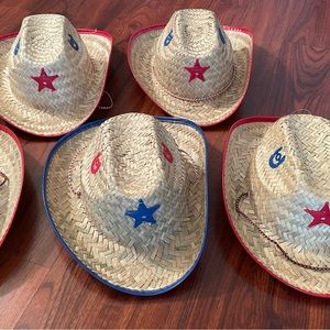 Child Sized Straw Cowboy Hats - Assorted Colors